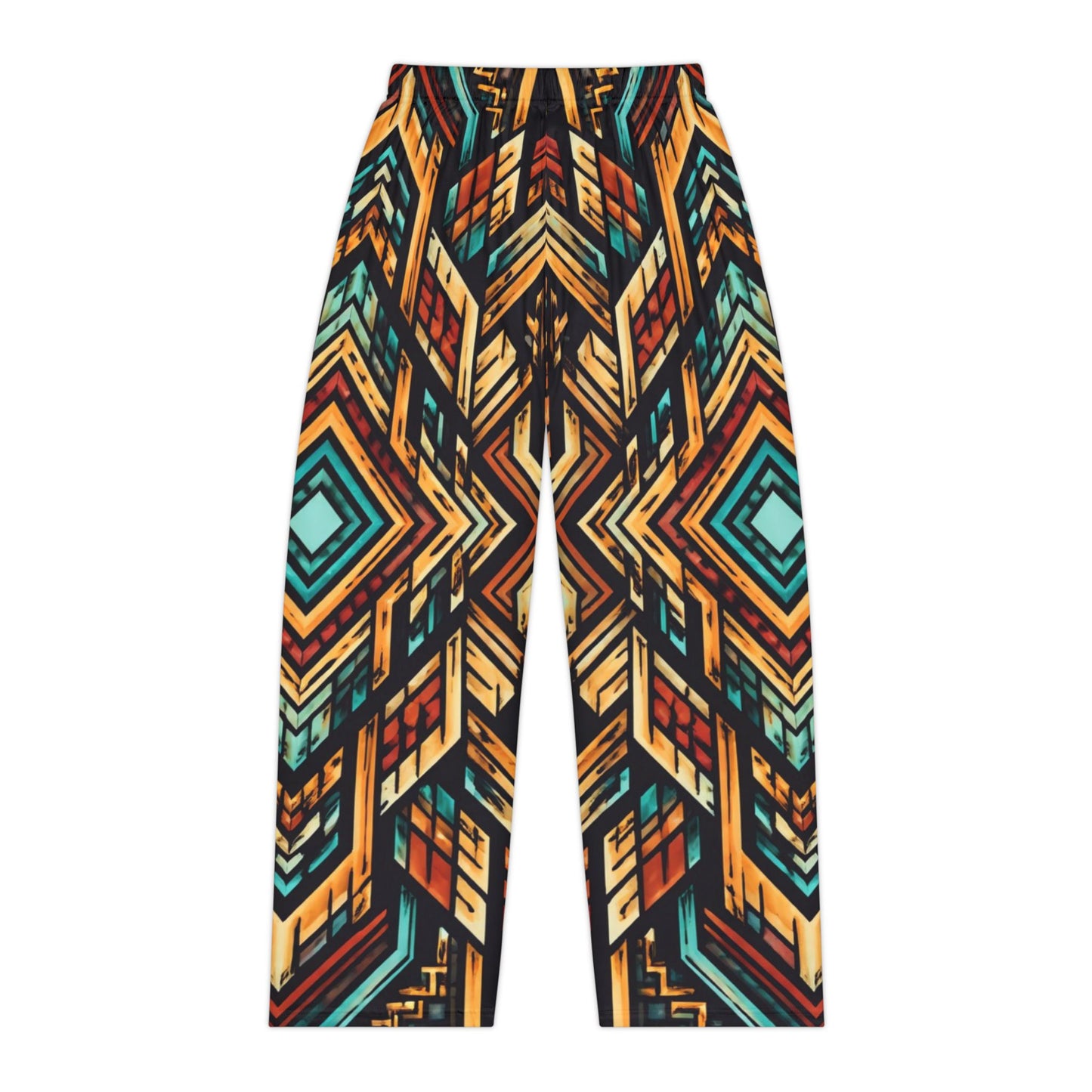 Geometric Tribal Print Pajama Pants | Aztec Pattern Lounge Bottoms