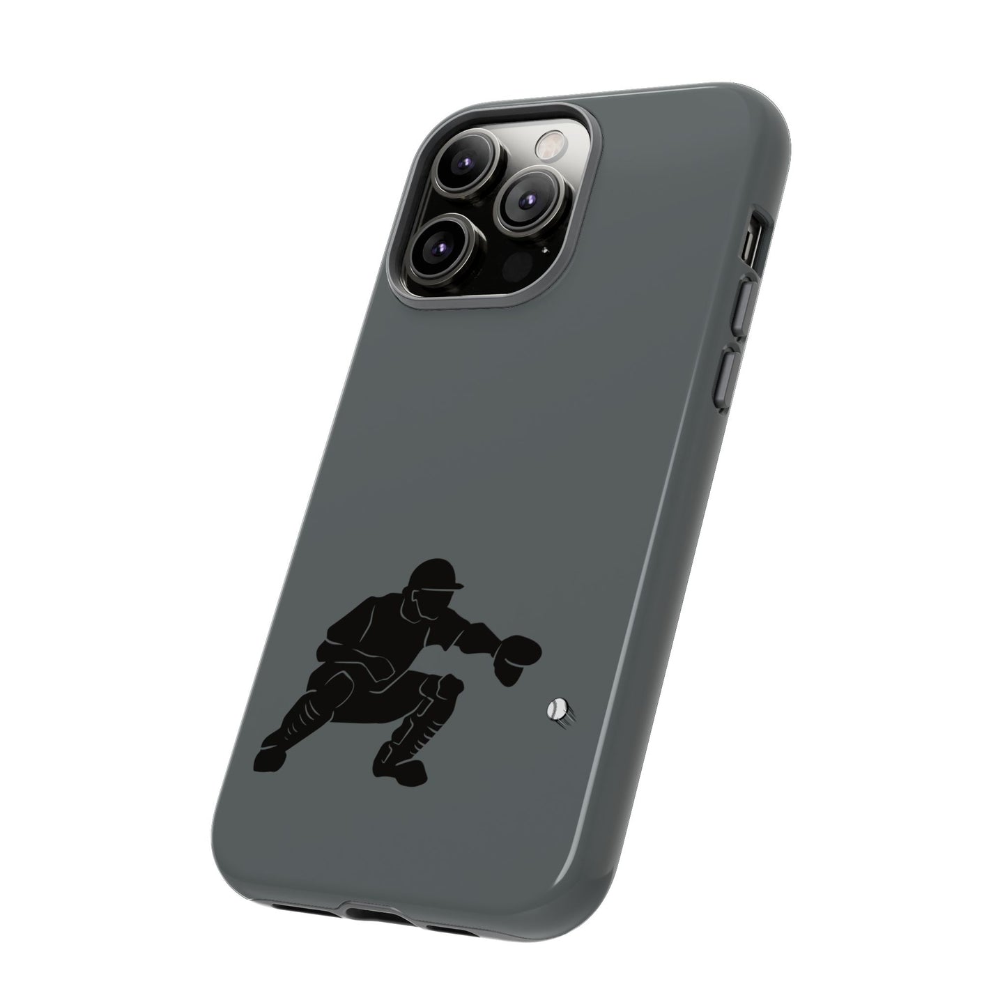 Printify baseball catcher phone case, tough protective cover with catcher design for smartphones.
