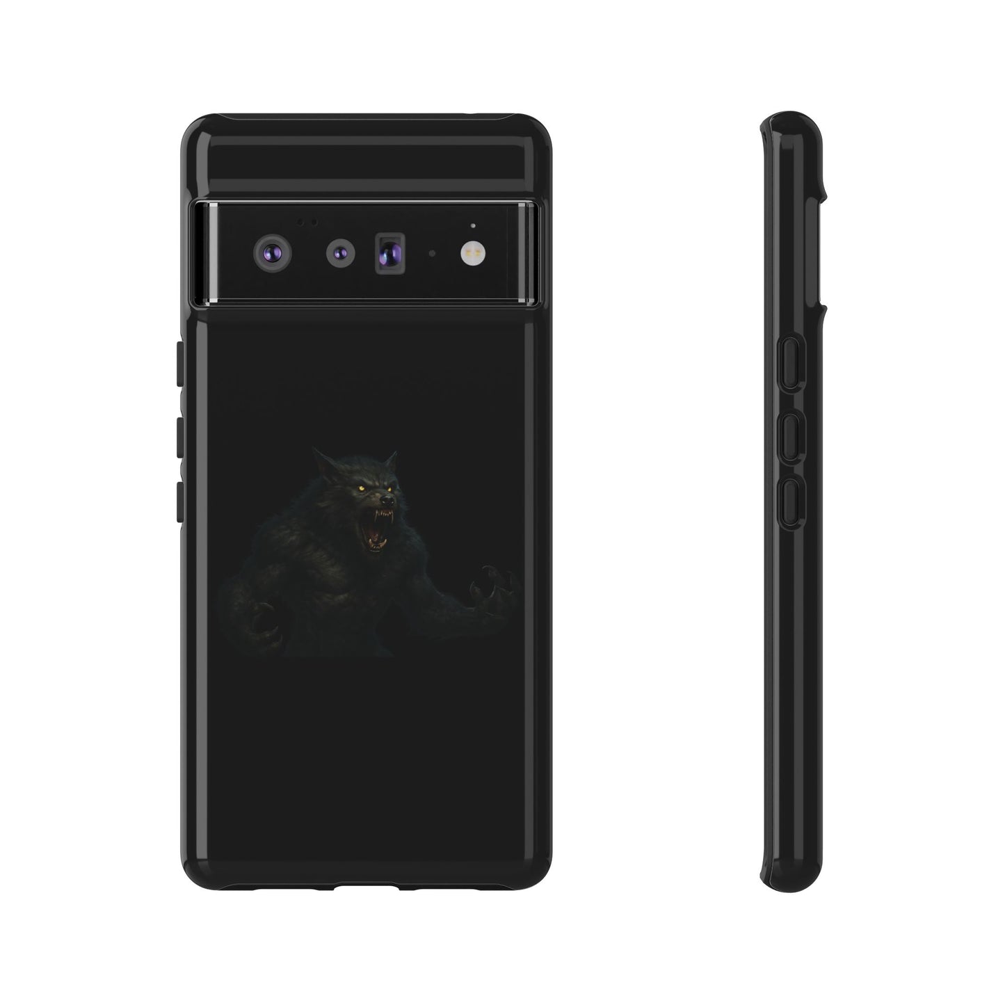 Werewolf Phone Case, Tough Cases, Black Panther Design, Gift for Animal Lovers, Phone Accessories, Fierce Phone Protection - TRV