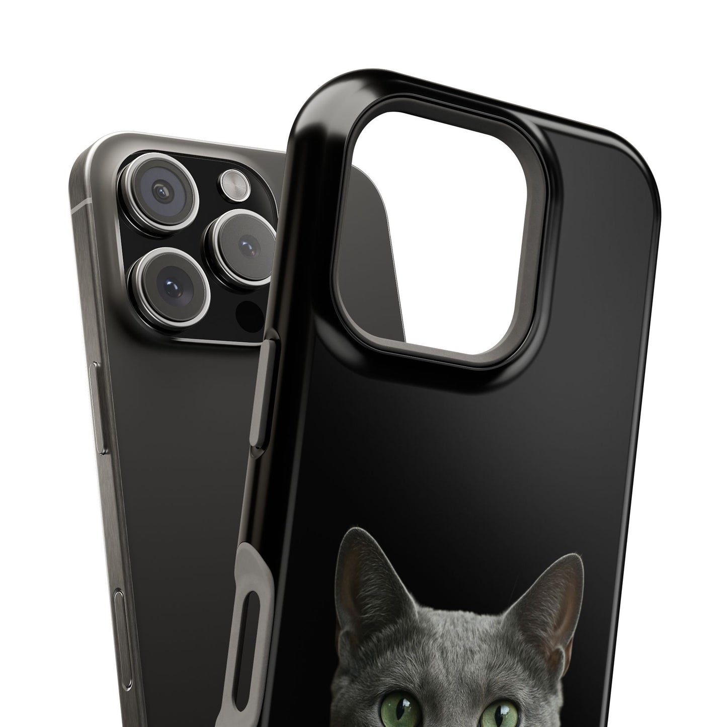 Russian Blue Cat Phone Case — Magnetic Impact-Resistant iPhone Cover
