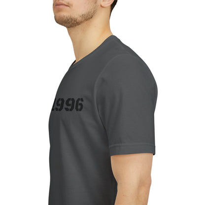 Vintage Est. 1996 T-shirt by Printify featuring a classic design, perfect for celebrating birth year birthdays.