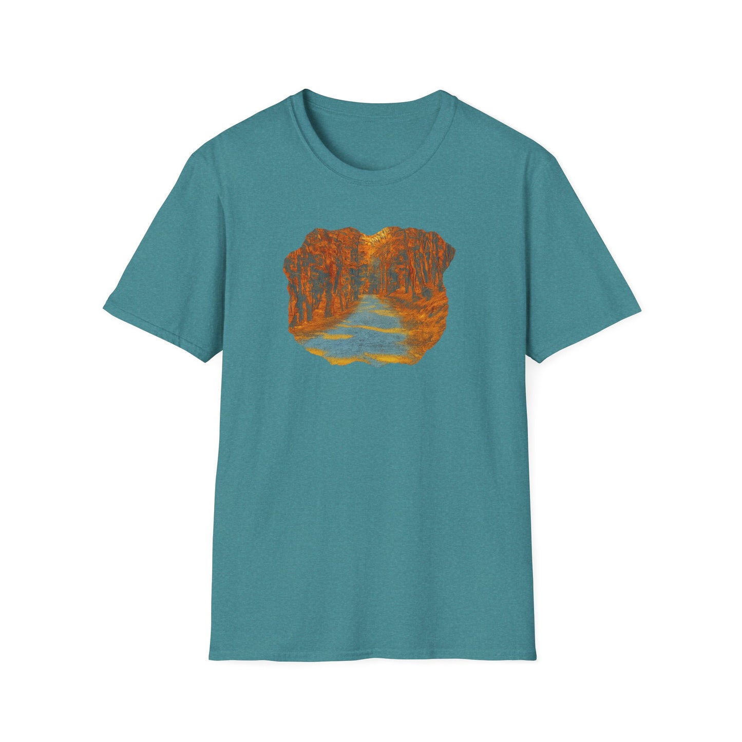 Nature-Inspired Unisex Softstyle T-Shirt, Outdoor Lover Gift, Casual Wear, Ideal for Hiking, Nature Trips, Unique Graphic Tee - TRV