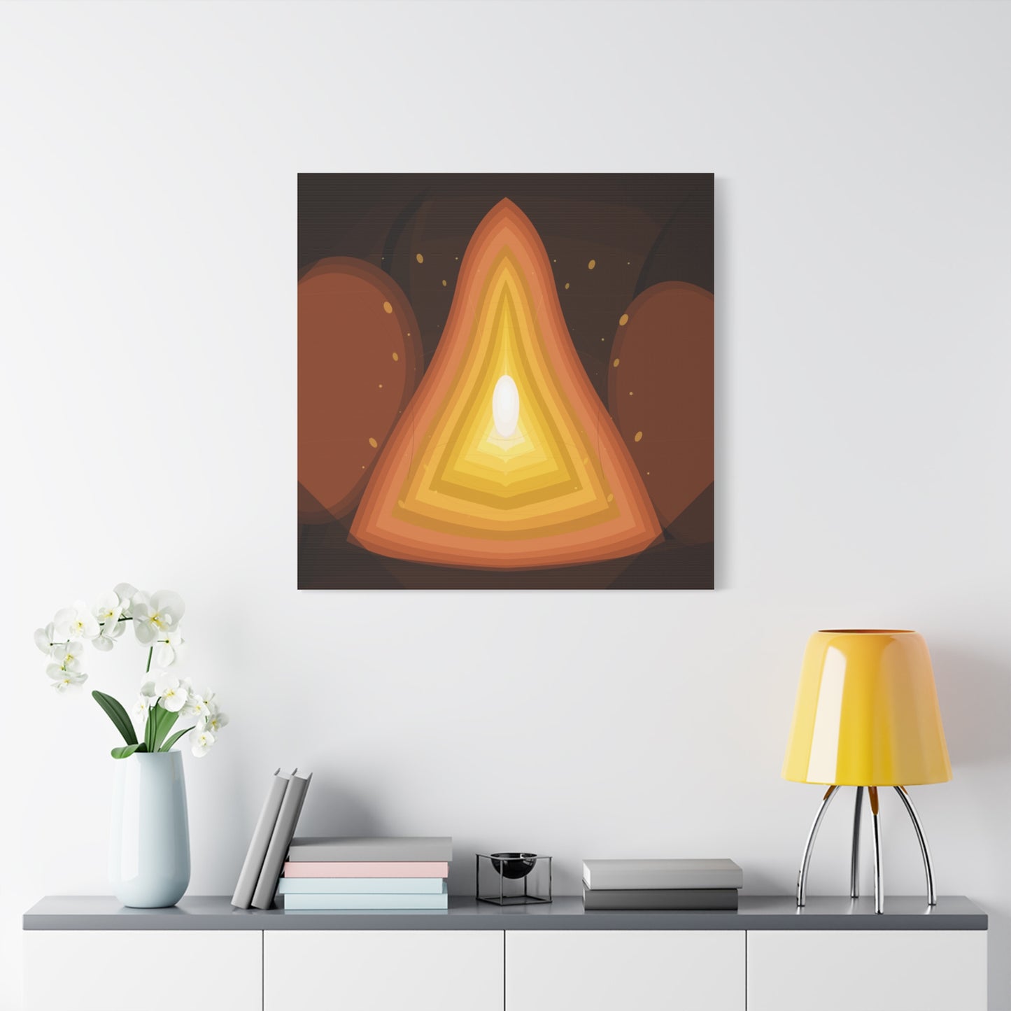 Concentric Fire Furnace Cross-Section Matte Canvas