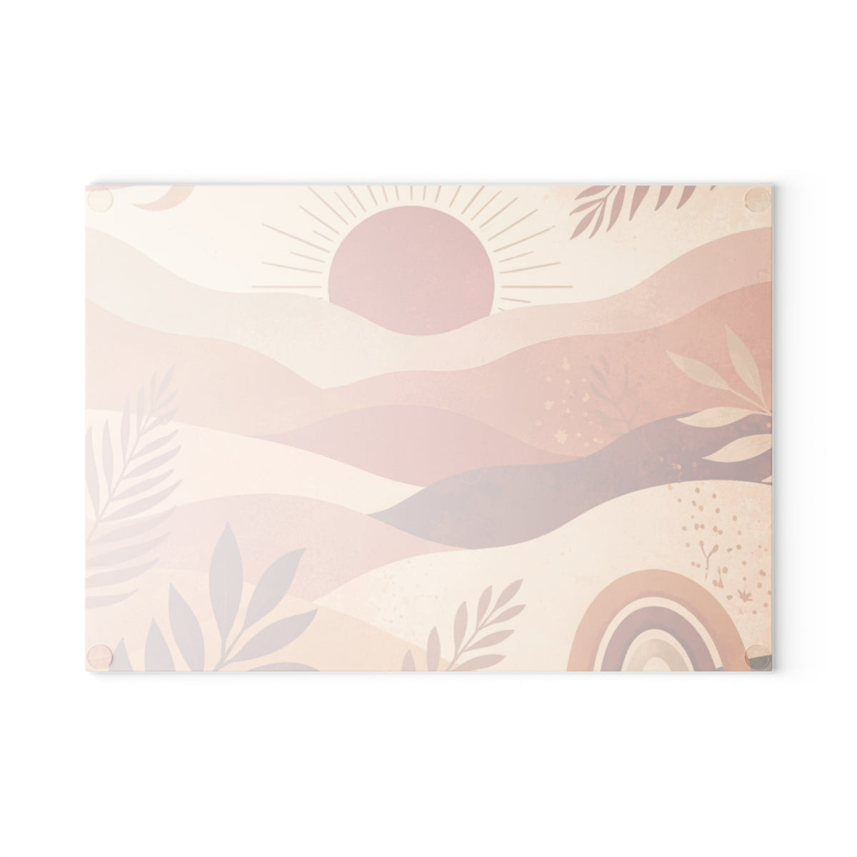 Boho Sunset Desert Waves Glass Cutting Board - view 8