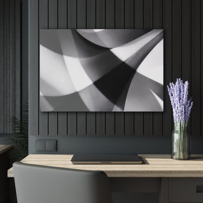 Abstract Black and White Geometric Acrylic Print | Wall Art French Cleat Hanging