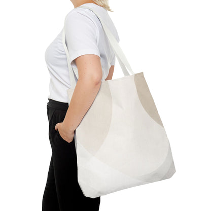 Neutral Abstract Geometric Tote Bag | Minimal Beige Shapes