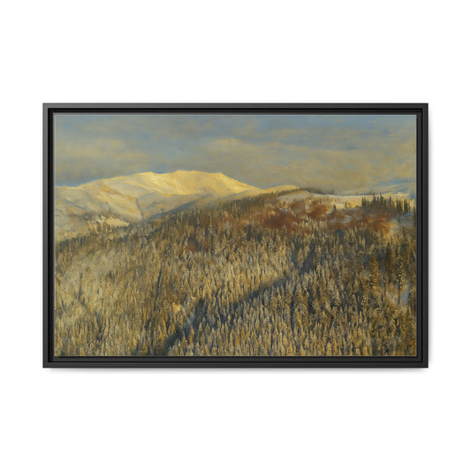 Framed Mountain Canvas Art, Perfect for Home Decor, Nature Wall Art, Gift for Nature Lovers, Cozy Atmosphere - product image