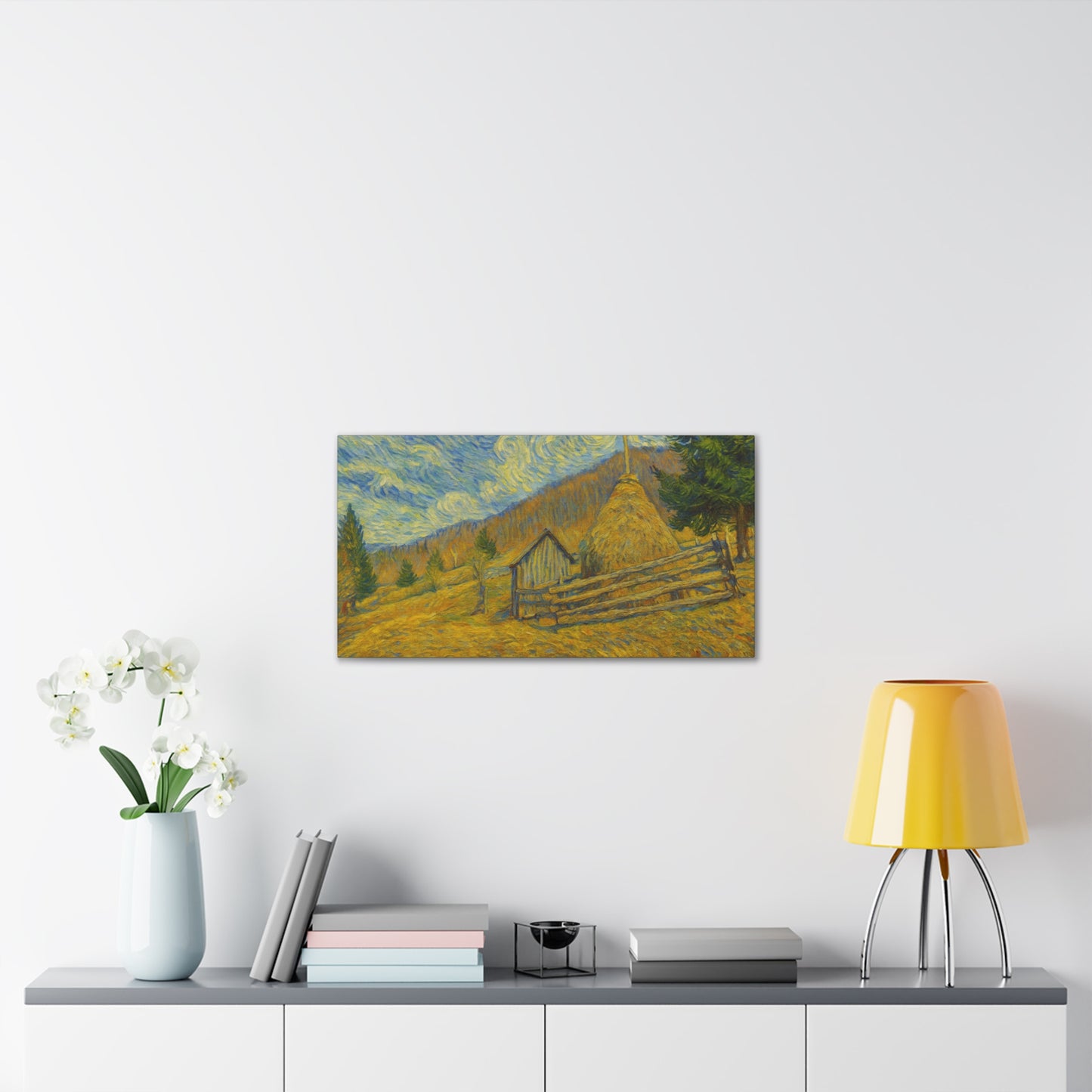 Vincent Van Gogh Inspired Canvas Print, Rustic Home Decor, Wall Art, Gift for Art Lovers, Country Landscape, Unique Art Piece - TRV