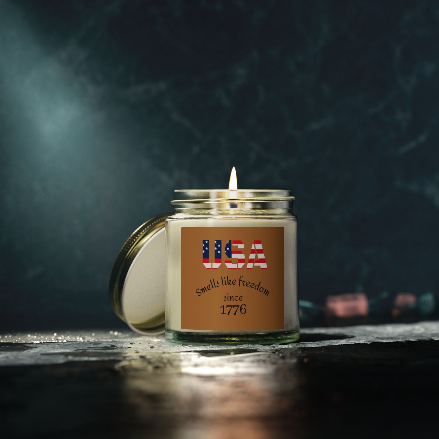 USA Freedom Scented Candles - Smells Like Freedom Since 1776, Home Decor, Patriotic Gifts, Independence Day, Relaxation, Eco-Friendly [...]