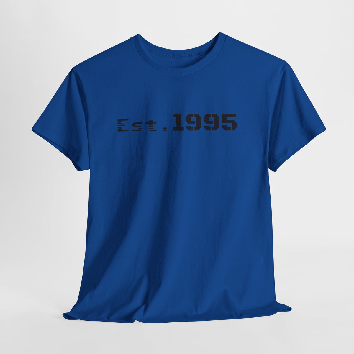 Vintage minimalist Est. 1995 T-shirt by Printify featuring a simple birthday design on a classic cotton tee.
