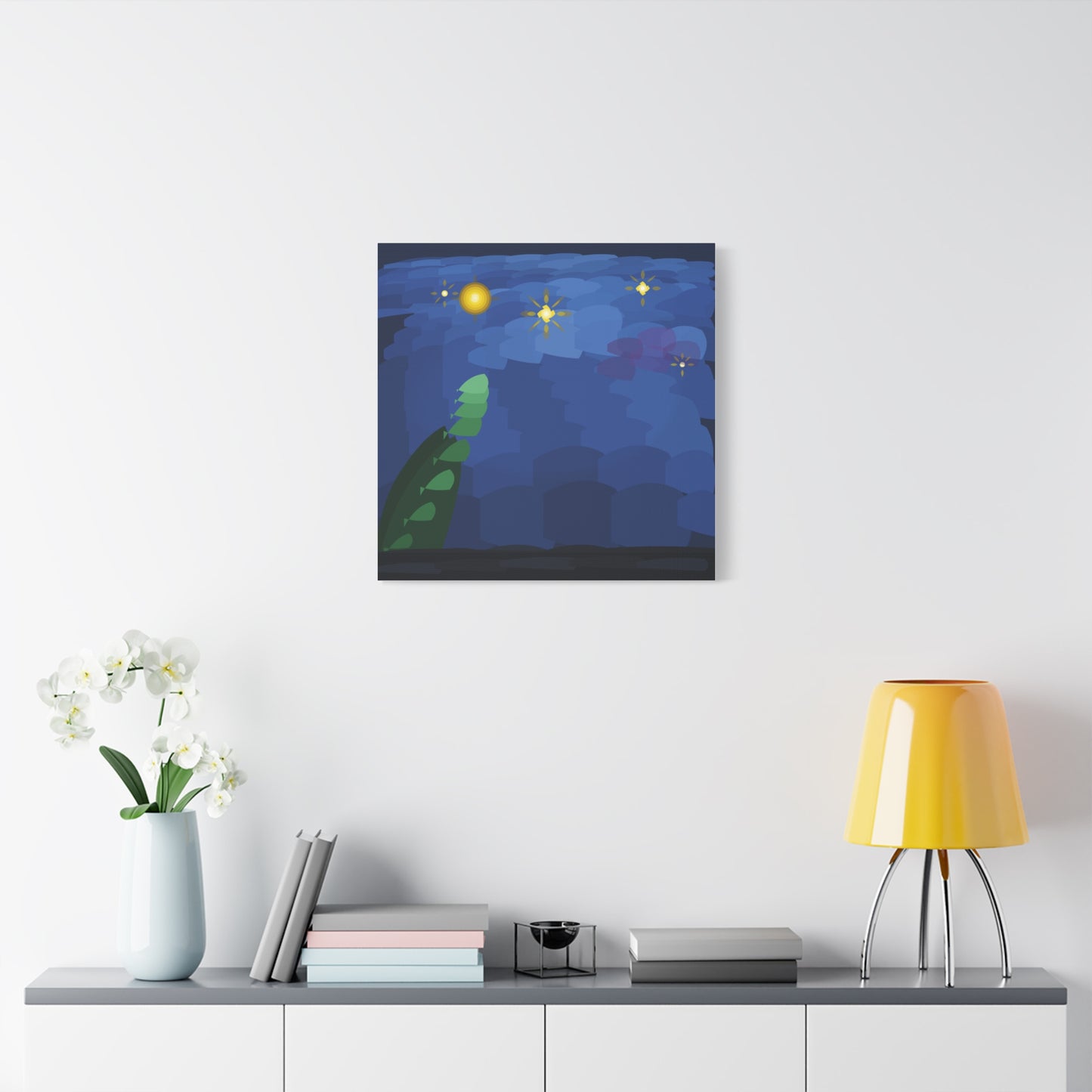 Starry Night Vortex Matte Canvas Stretched 1.25" | Impasto Brushstroke Reproduction