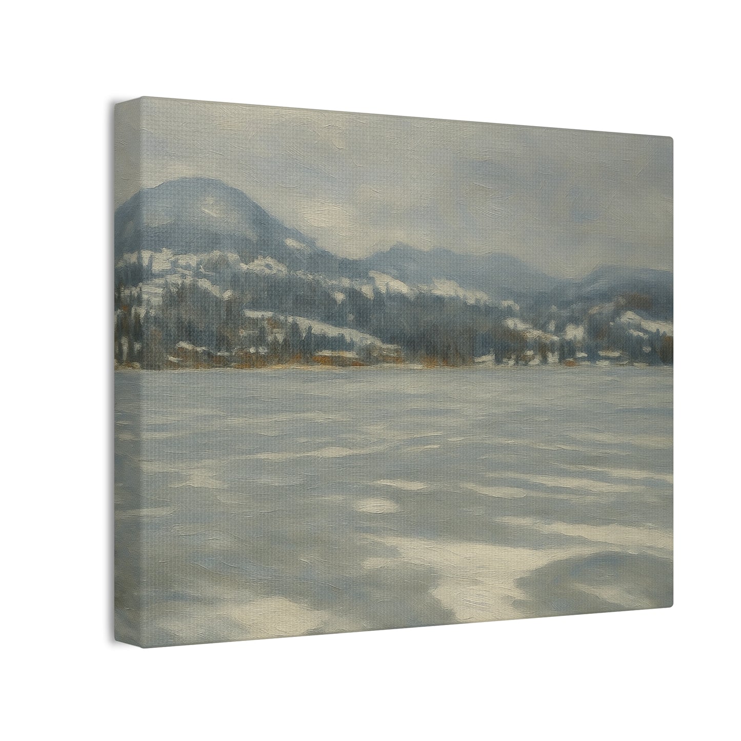 Serene Landscape Canvas Art, Tranquil Wall Decor, Perfect for Home, Office, or Gift, Ideal for Winter Holidays, Cozy Vibes, Scenic Artwork