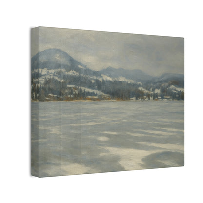Serene Landscape Canvas Art, Tranquil Wall Decor, Perfect for Home, Office, or Gift, Ideal for Winter Holidays, Cozy Vibes, Scenic Artwork
