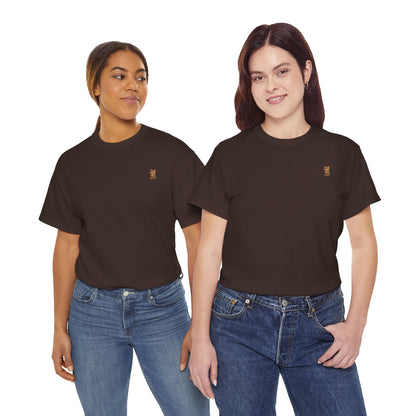 Cute brown kitten graphic on a Cat Lover T-Shirt from Printify, featuring a cozy and stylish design for cat enthusiasts.