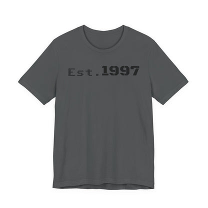Est. 1997 Unisex Jersey Short Sleeve Tee - Vintage Style, Perfect for Birthdays, Casual Wear, Gifts, Anniversaries, Retro Fashion