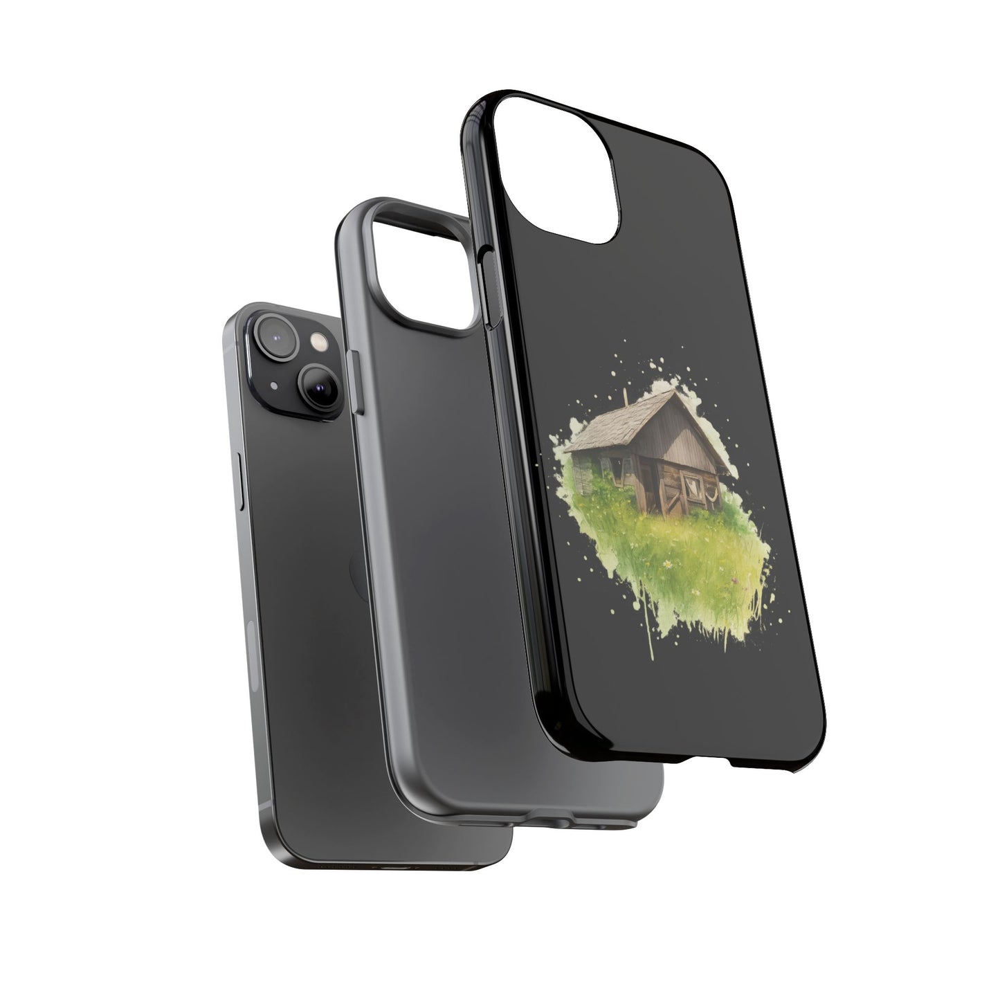 Rustic Farmhouse Phone Case, Cute Cottage Design, Tough Cases for Nature Lovers, Eco-Friendly Gift, Customizable Tech Accessories - TRV