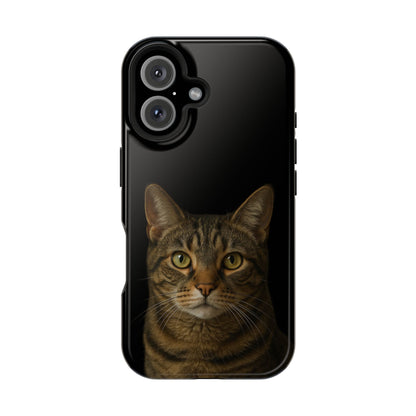 Magnetic Impact-Resistant Phone Case — Realistic Tabby Cat Portrait