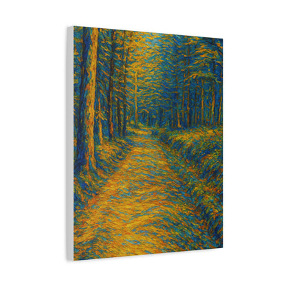 Van Gogh Style Forest Canvas Art | Nature Wall Decor, Home Office Accent, Gift for Nature Lovers, Gallery Wrapped, Living Room Wall Art - TRV