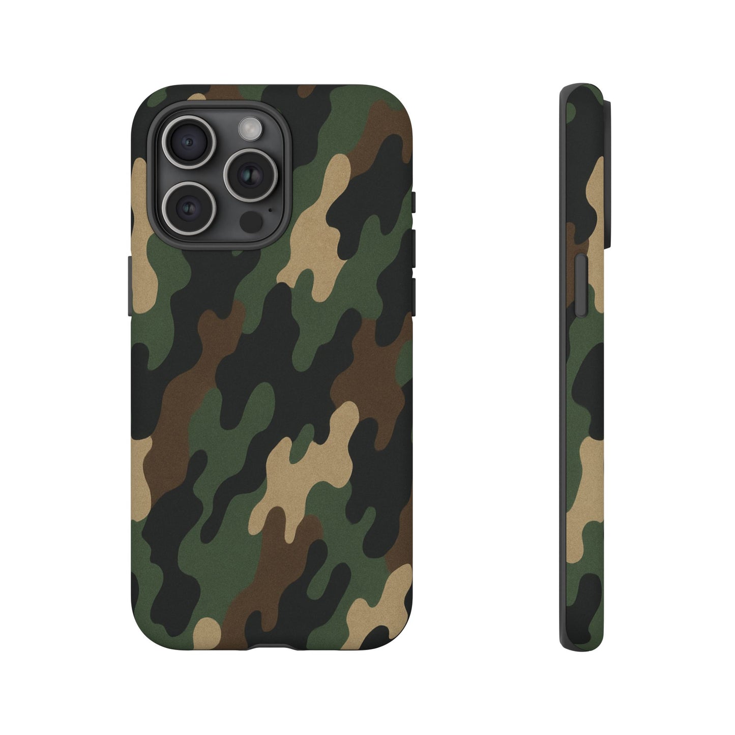 Rugged camouflage tough phone case by Printify, featuring a durable, camo pattern for enhanced protection and style.