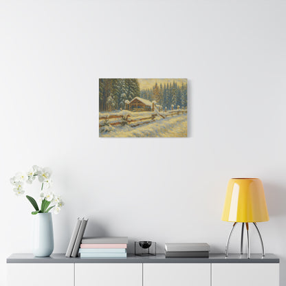 Canvas Wall Art, Winter Landscape Print, Home Decor, Rustic Art, Gift for Nature Lovers, Holiday Decoration - TRV