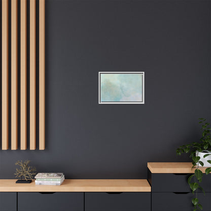 Soft abstract pastel watercolor on matte canvas, featuring gentle colors and artistic design by Printify.