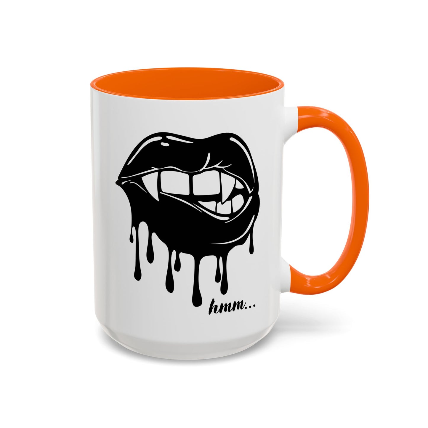 Dripping Lip Coffee Mug – "hmm..." Accent Ceramic Mug (11/15oz)