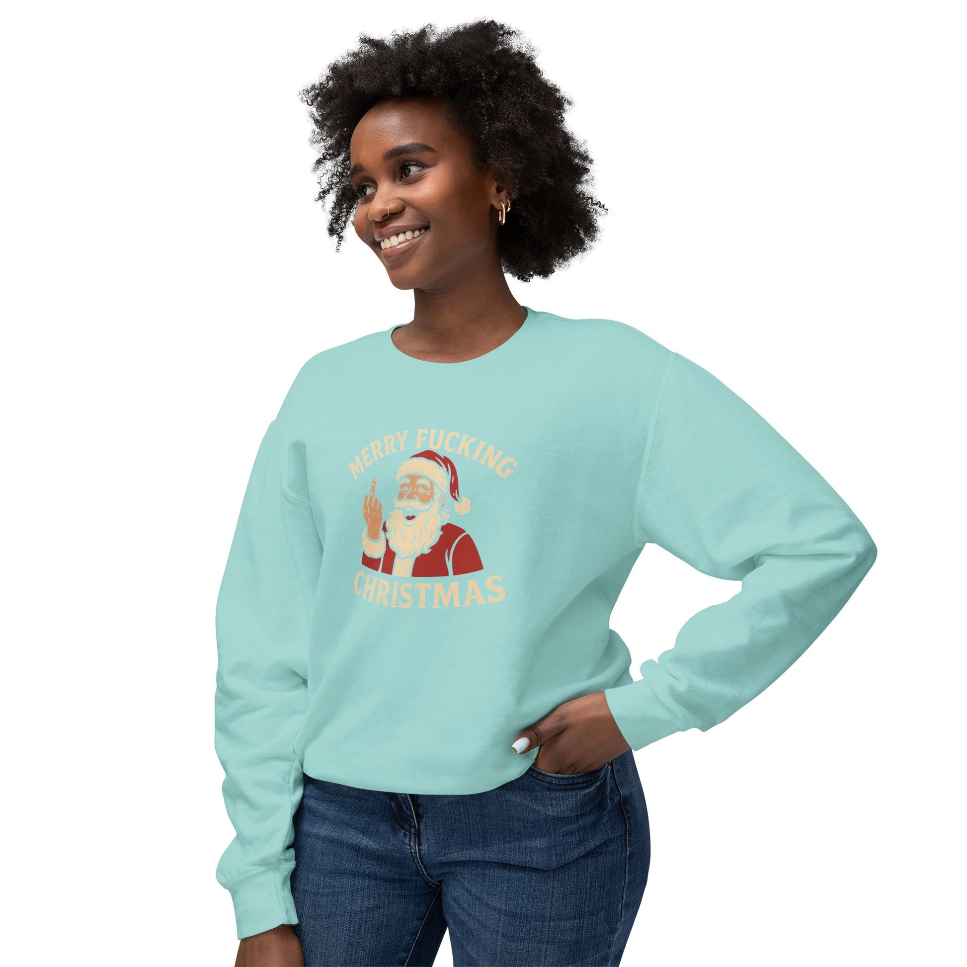 Merry Christmas Sweatshirt, Funny Holiday Crewneck, Unisex Gift, Christmas Apparel, Sarcastic Sweatshirt, Unique Holiday Clothing - TRV