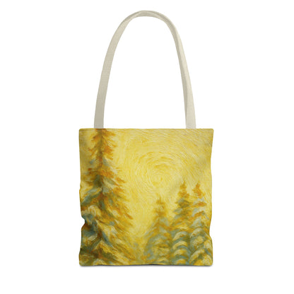 Eco-friendly canvas tote bag with artistic abstract print, stylish eco-conscious beach bag by Printify for casual outings.