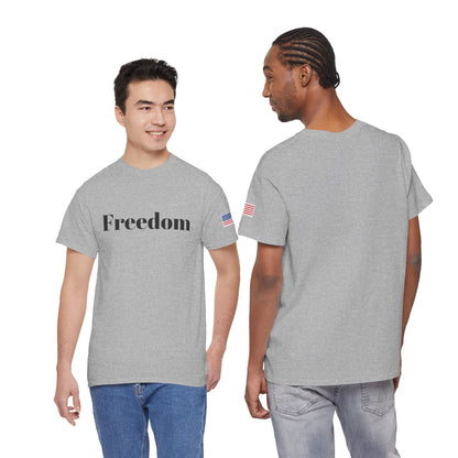 Freedom script tee | T-Shirt, American flag sleeve - TRV