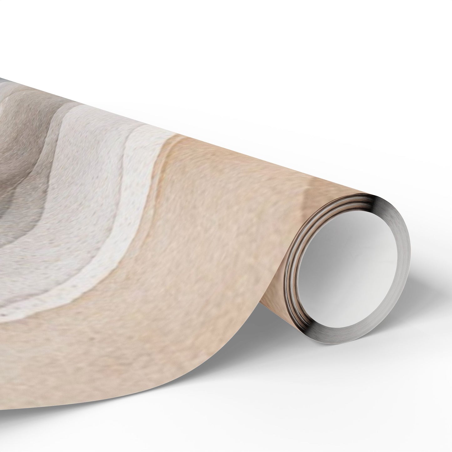 Geometric Neutral Watercolor Wrapping Paper Roll — Earth Tone Abstract Gift Wrap