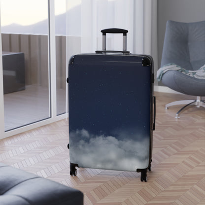 Skyline Carry-On Suitcase – Starry Night & Cloud Print Travel Luggage