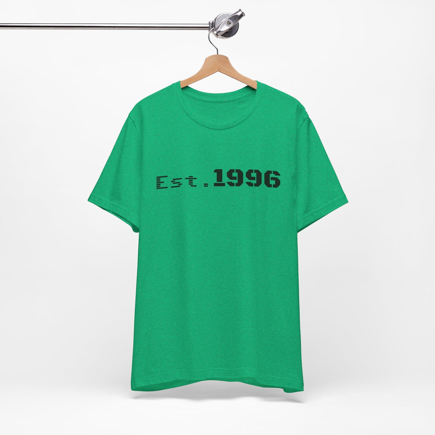 Vintage Est. 1996 T-shirt by Printify featuring a retro design, perfect as a birthday gift for someone born in 1996.