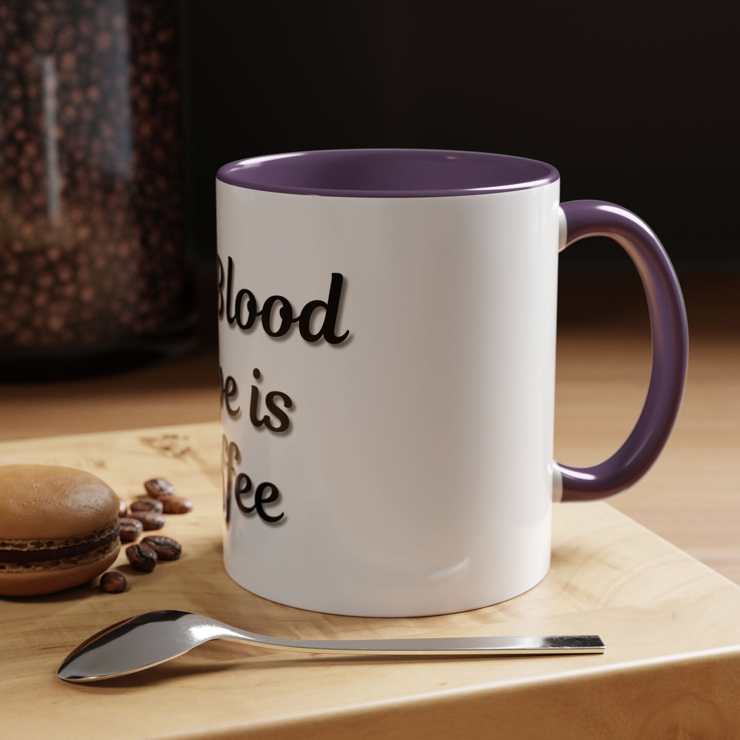 My Blood Type is Coffee Accent Mug - Perfect Gift for Coffee Lovers - TRV