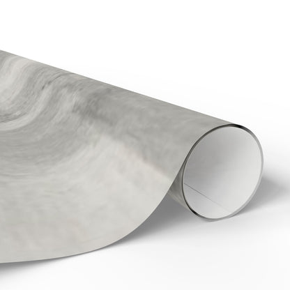 Gray marble wrapping paper roll with watercolor design, ideal for weddings, birthdays, and minimalist packaging by Printify.
