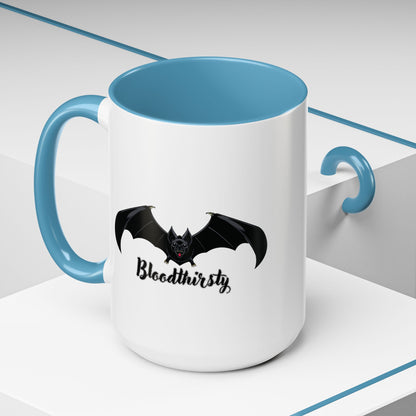 Bloodthirsty Bat Coffee Mug - Unique Halloween and Gothic Accents