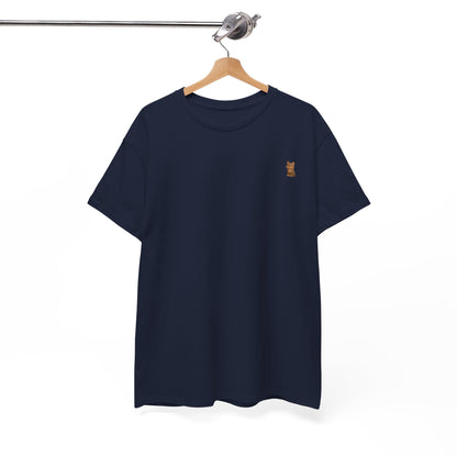 Brown kitten graphic T-shirt for cat lovers, featuring a cute cat design on a casual printify T-shirt.