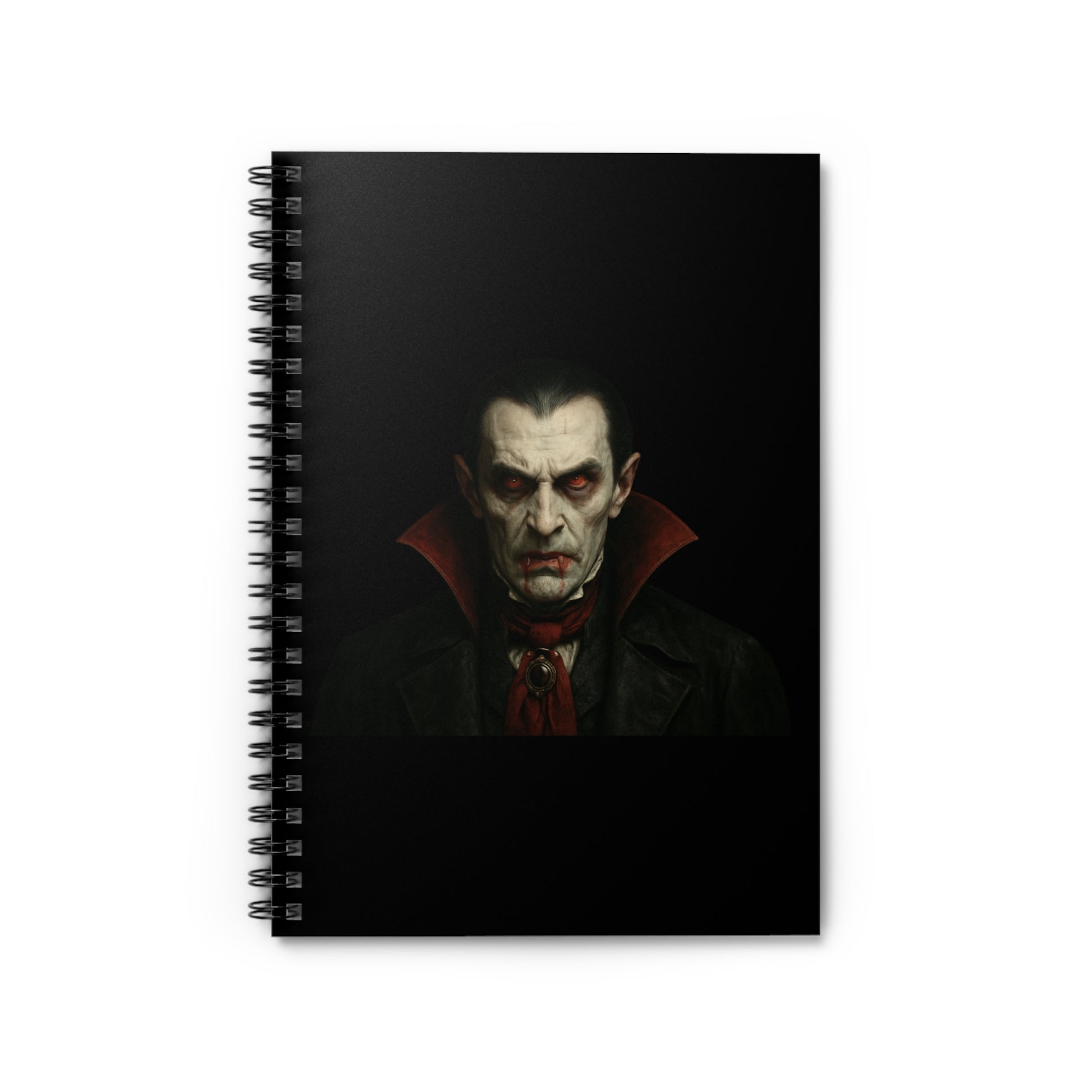 Vampire-Themed Spiral Notebook - Perfect for Writing and Sketching, Halloween Decor, Gift for Horror Fans, Journaling, School Essentials - TRV