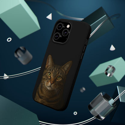 Magnetic Impact-Resistant Phone Case — Realistic Tabby Cat Portrait