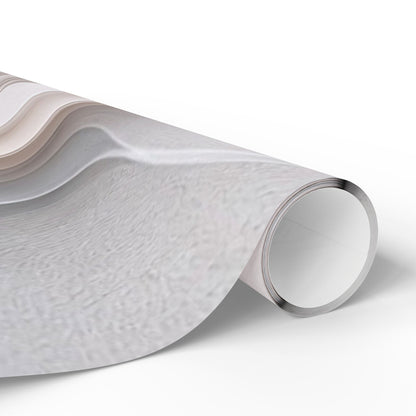 Marble Wave Wrapping Paper Roll — Neutral Abstract Gift Wrap