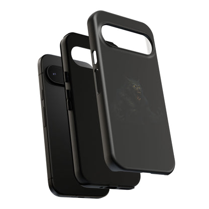 Werewolf phone case with dark monster graphic, tough protective design for smartphones, by Printify.