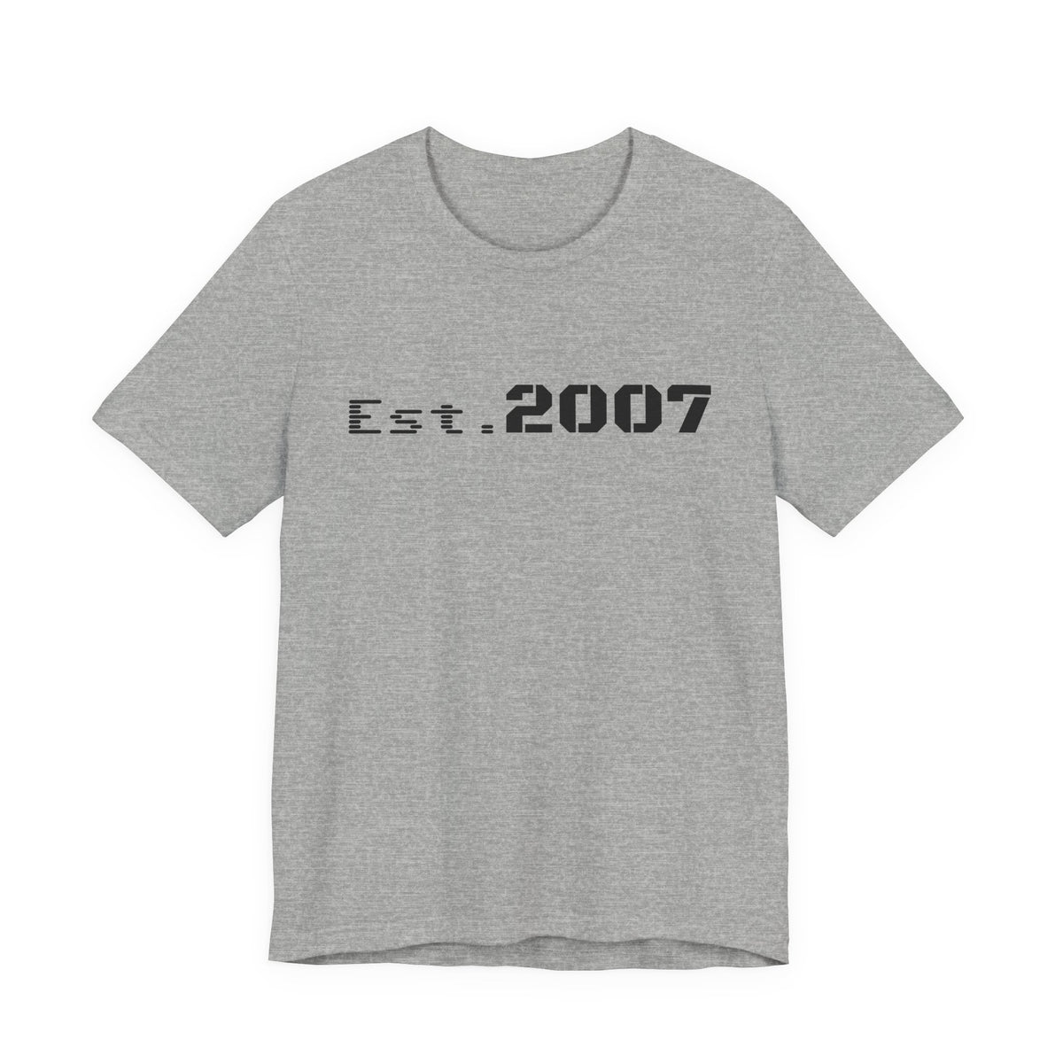 Vintage Printify Est. 2007 T-shirt featuring a classic design with the established year printed on the front.