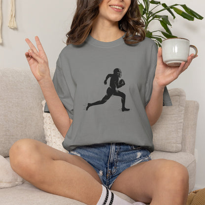 Football Player Graphic Unisex T-Shirt, Casual Sports Tee, Gift for Athletes, Workout Shirt, Everyday Wear, Unique Running Apparel
