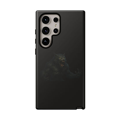 Werewolf Phone Case, Tough Cases, Black Panther Design, Gift for Animal Lovers, Phone Accessories, Fierce Phone Protection - TRV