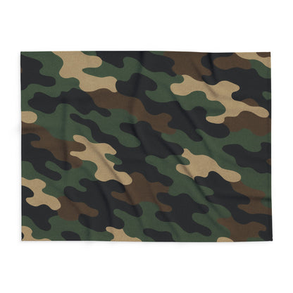 Camouflage Arctic Fleece Blanket for Cozy Comfort, Tactical Gift, Camping Blanket, Home Decor, Outdoor Adventures
