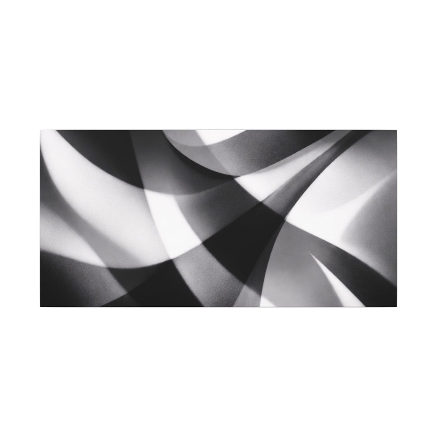 Abstract Black and White Swirl Matte Canvas