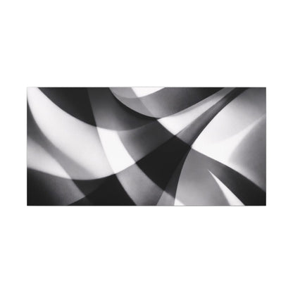 Abstract Black and White Swirl Matte Canvas