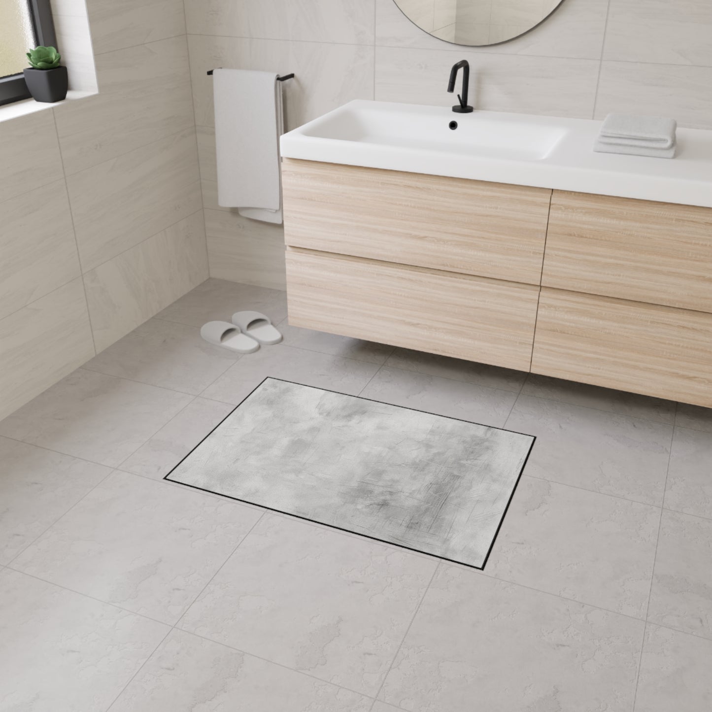 Printify durable floor mat with non-slip surface, suitable for home, office, entryway, or gym use, in stylish design.