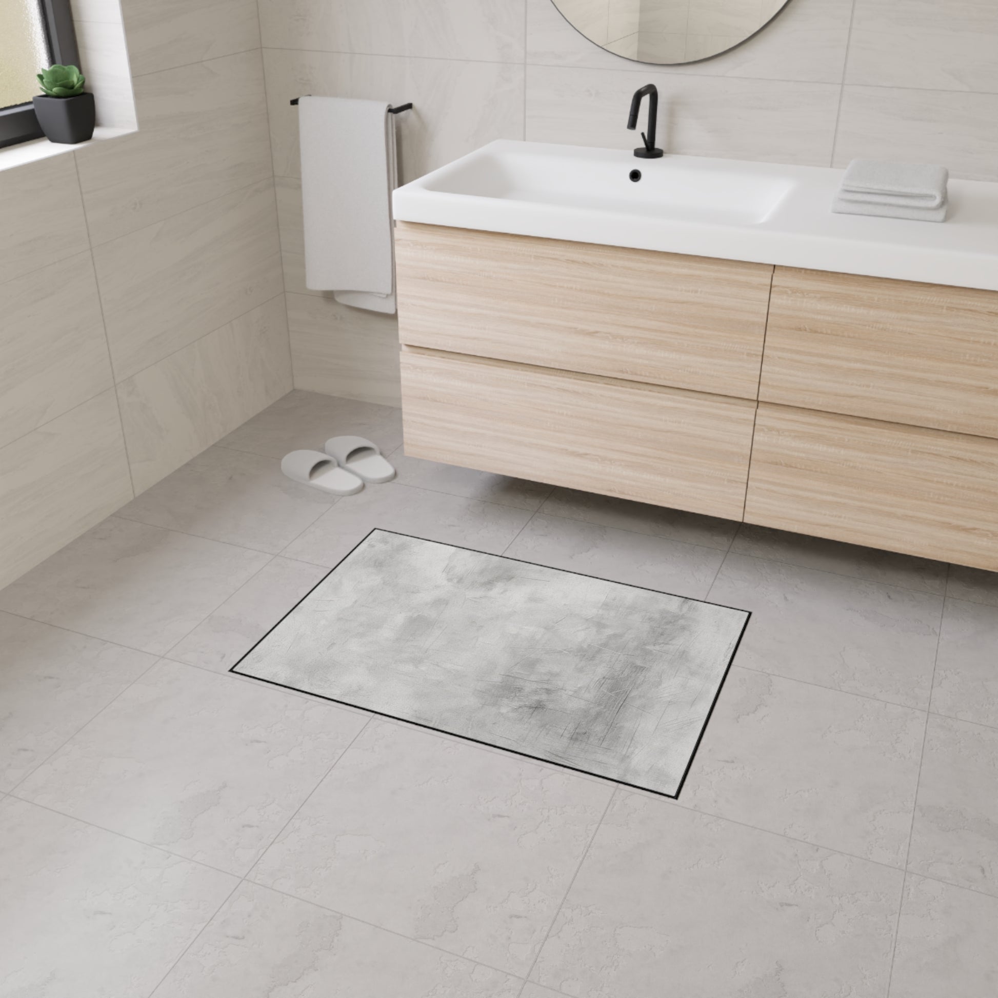 Printify durable floor mat with non-slip surface, suitable for home, office, entryway, or gym use, in stylish design.