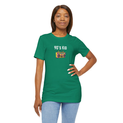 Retro Boombox Tee — 90s Kid Graphic T-Shirt