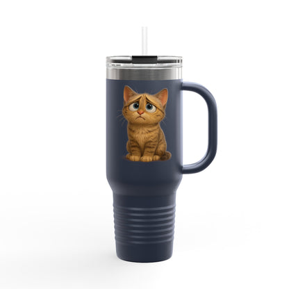 Cute Cat Insulated Travel Mug, 40oz - Perfect for Pet Lovers, Gifts for Cat Owners, Travel Accessories, Cute Drinkware, Animal Lovers - TRV